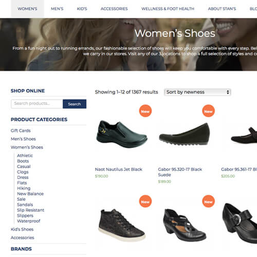 Stan's Footwear Website